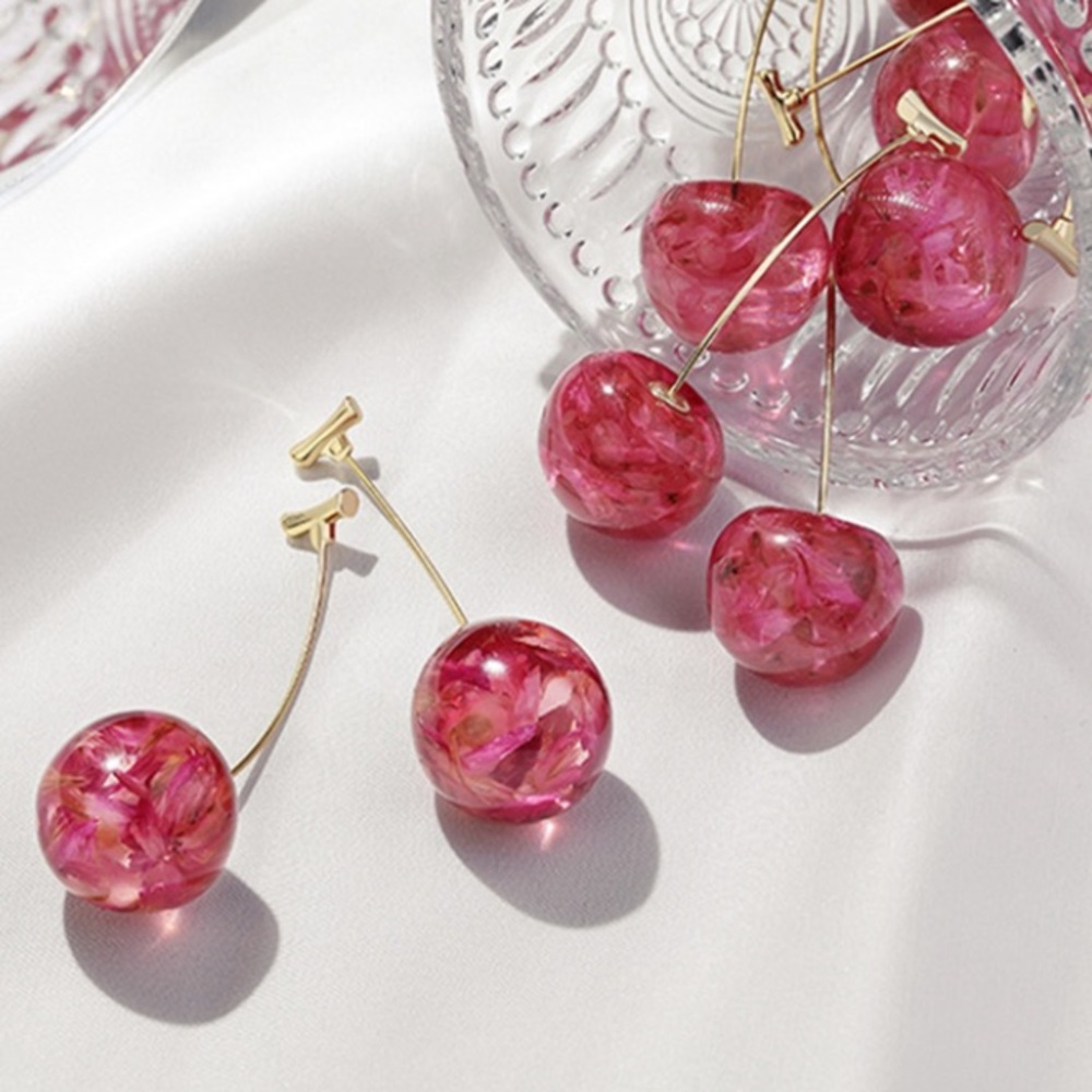 Cherry drop earrings - Picture 5 of 9